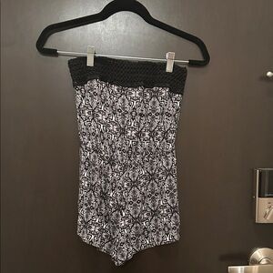 Mimi Chica Black and White Textured Top